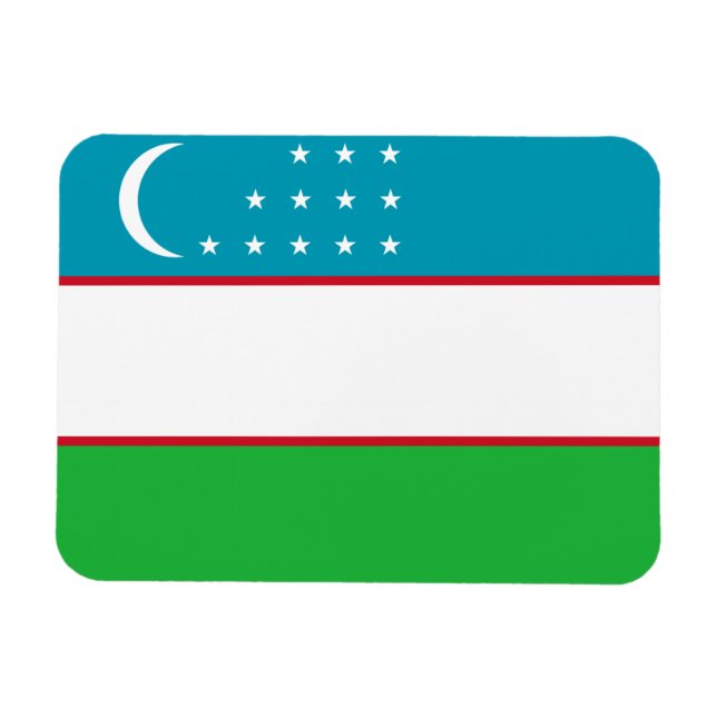 Flagge Usbekistans Magnet (Horizontal)