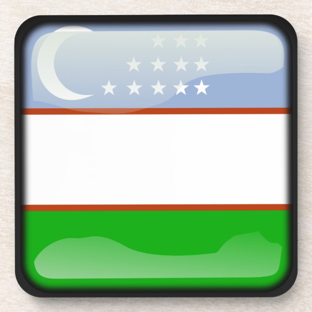 Flagge Usbekistans Untersetzer (Vorderseite)