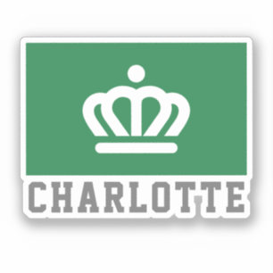 Flagge (Variante) von Charlotte, NC Aufkleber