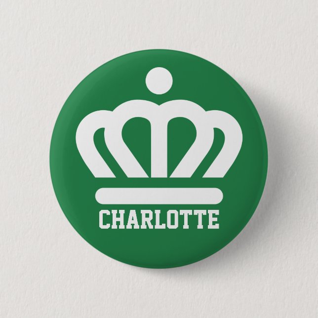 Flagge (Variante) von Charlotte, NC Button (Vorderseite)
