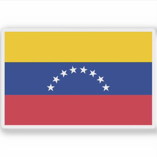 Flagge Venezuelas Aufkleber (Vorderseite)
