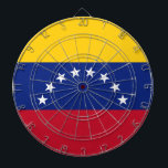 Flagge Venezuelas Dartscheibe<br><div class="desc">Flagge Venezuelas: "Dios y Federación" → Gott und Föderation. Es besteht aus 3 waagerechten gelben,  blauen und roten Streifen mit 8 Sternen auf dem blauen Streifen; die 8 Sterne repräsentieren die 8 Provinzen.</div>