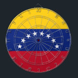 Flagge Venezuelas Dartscheibe<br><div class="desc">Flagge Venezuelas: "Dios y Federación" → Gott und Föderation. Es besteht aus 3 waagerechten gelben,  blauen und roten Streifen mit 8 Sternen auf dem blauen Streifen; die 8 Sterne repräsentieren die 8 Provinzen.</div>