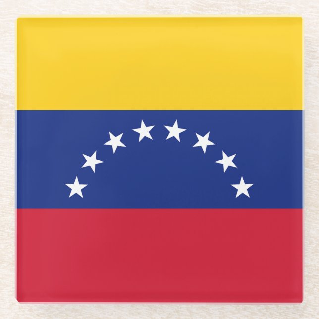 Flagge Venezuelas Glasuntersetzer (Vorderseite)