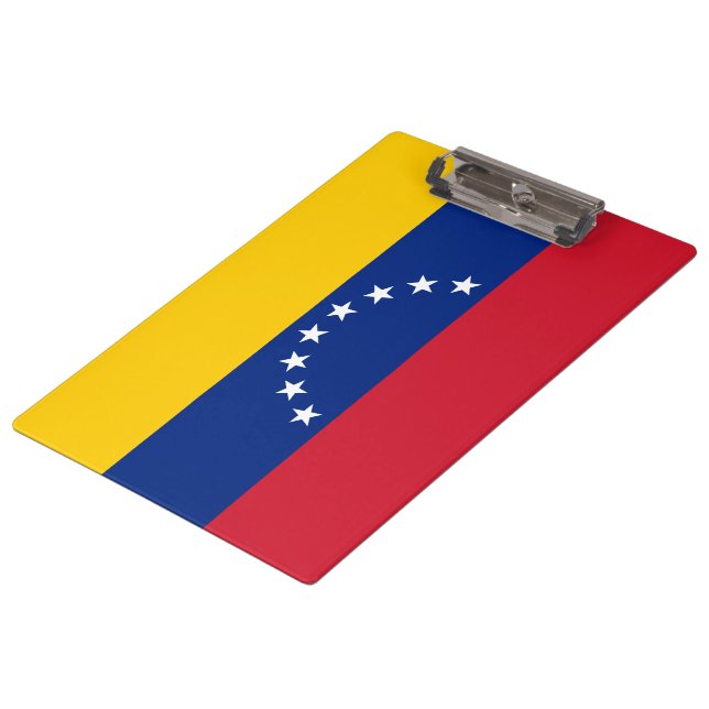 Flagge Venezuelas Klemmbrett (Schrägansicht)