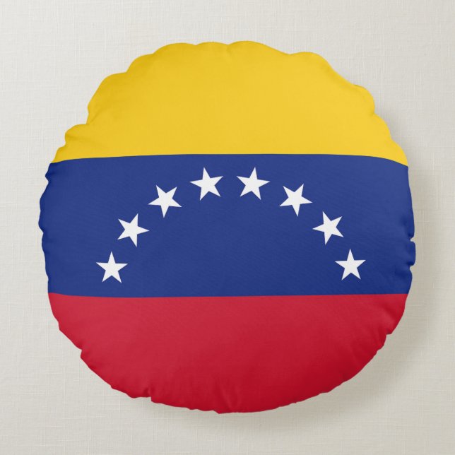 Flagge Venezuelas Rundes Kissen (Vorderseite)