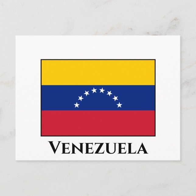 Flagge Venezuelas (Venezuelas) Postkarte (Vorderseite)