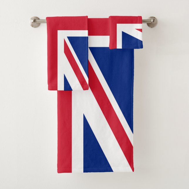Flagge Vereinigten Königreichs Großbritannien Badhandtuch Set (Insitu)