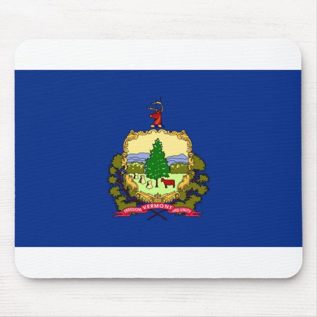 Flagge Vermont Mousepad (Vorne)