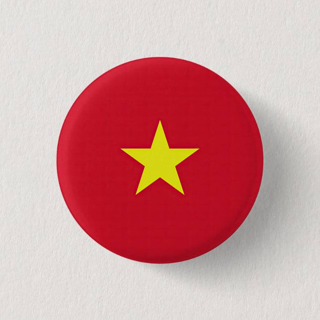 Flagge Vietnam Button (Vorderseite)