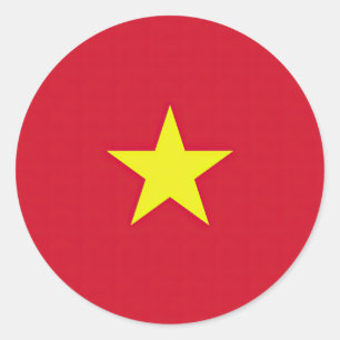 Flagge Vietnam Runder Aufkleber