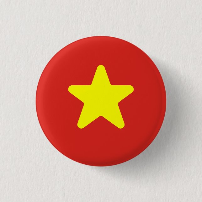 Flagge Vietnams Button (Vorderseite)