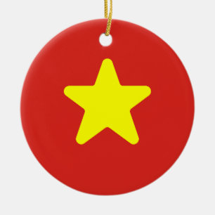Flagge Vietnams Keramik Ornament