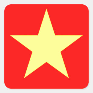 Flagge Vietnams Quadratischer Aufkleber