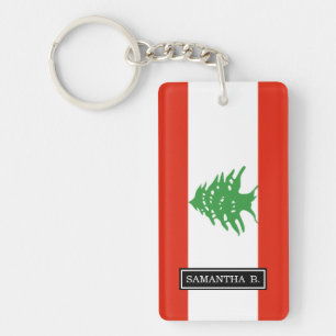 Flagge vom Libanon Schlüsselanhänger