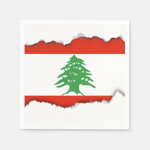 Flagge vom Libanon Serviette