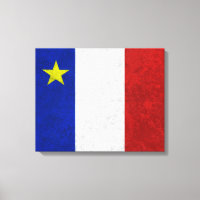 Flagge von Acadia Distressed Grunge