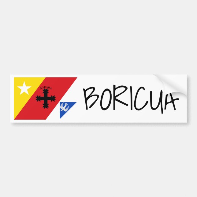 Flagge von Aguada, Puerto Rico Autoaufkleber (Vorne)