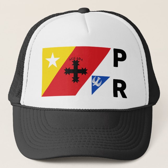 Flagge von Aguada, Puerto Rico Truckerkappe (Vorderseite)