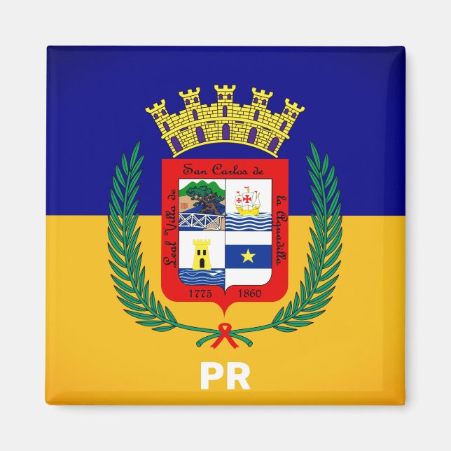 Flagge von Aguadilla, Puerto Rico Magnet (Vorne)