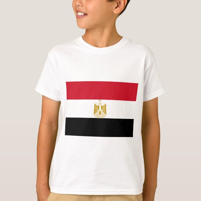 Flagge von Ägypten - علممصر - ägyptische Flagge T-Shirt (Vorderseite)