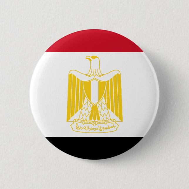 Flagge von Ägypten Button (Vorderseite)