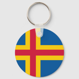 Flagge von Åland Schlüsselanhänger