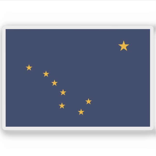 Flagge von Alaska Aufkleber (Vorderseite)