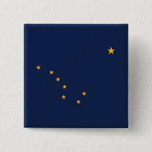 Flagge von Alaska Button