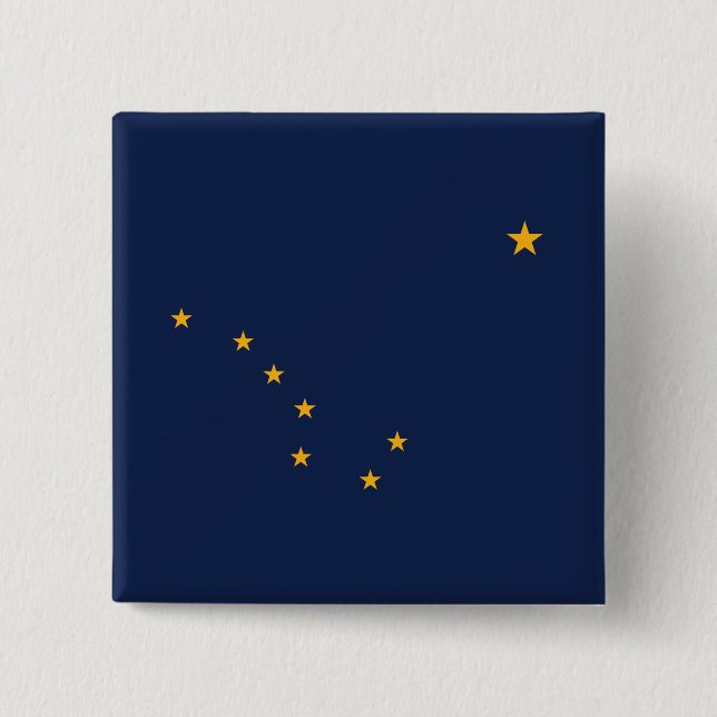 Flagge von Alaska Button (Vorderseite)