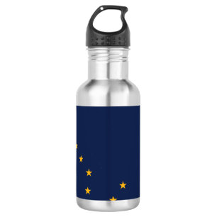 Flagge von Alaska Edelstahlflasche