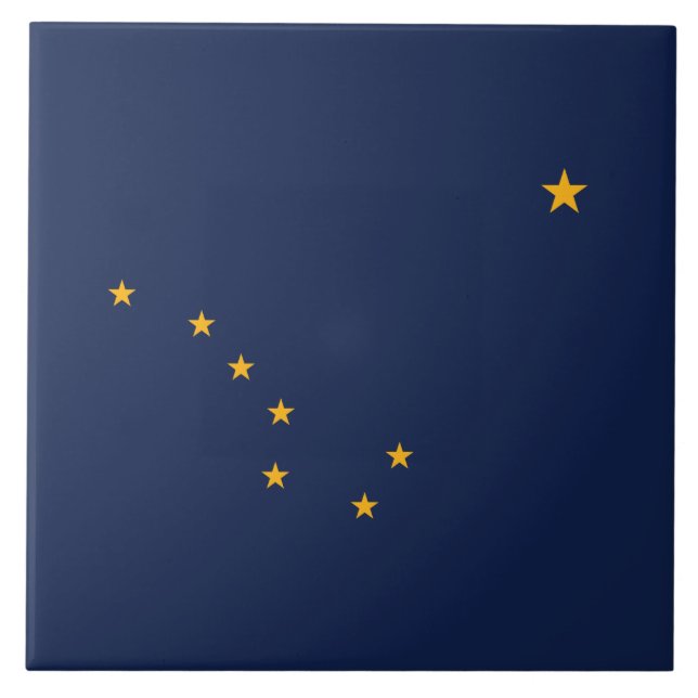 Flagge von Alaska Fliese (Vorderseite)