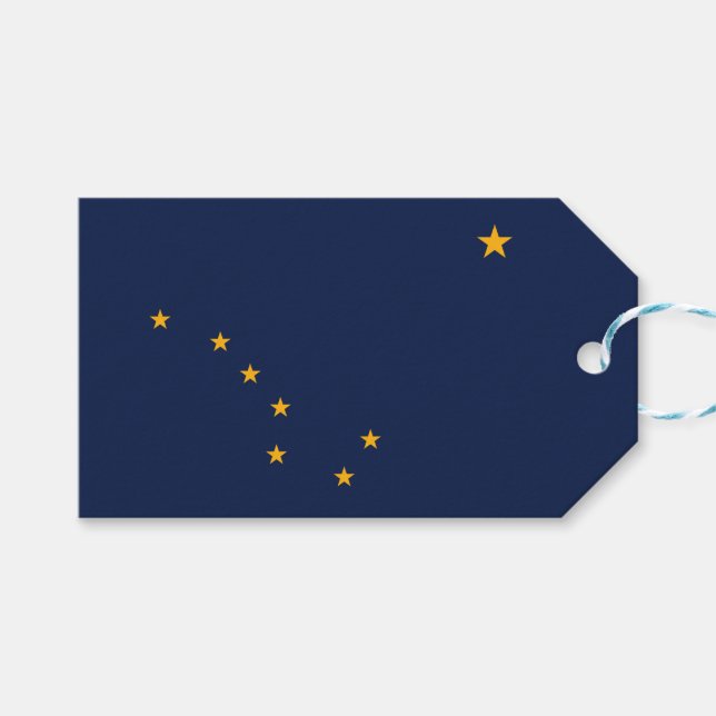 Flagge von Alaska Geschenkanhänger (Vorderseite (Horizontal))
