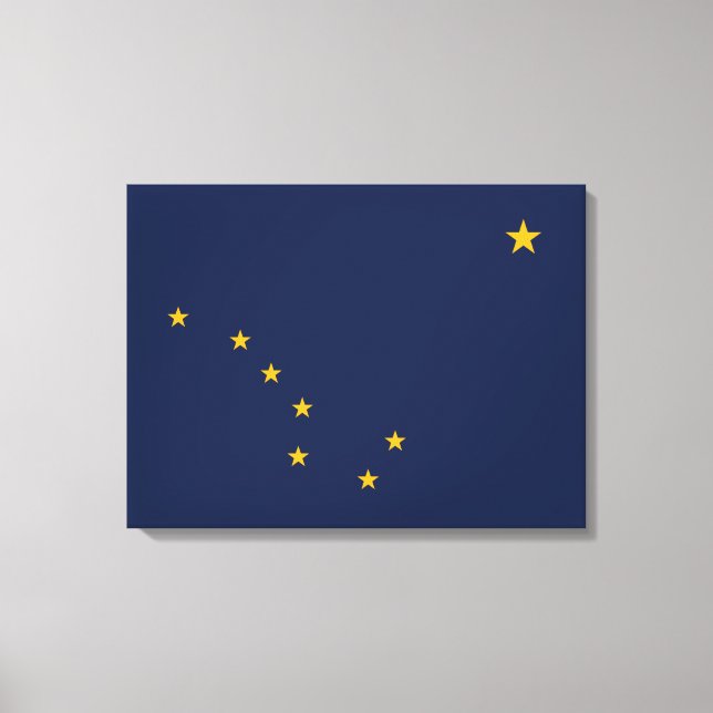 Flagge von Alaska Leinwanddruck (Vorderseite)