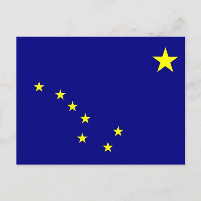Flagge von Alaska Postkarte (Vorderseite)