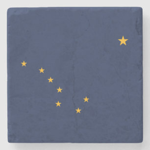 Flagge von Alaska Steinuntersetzer