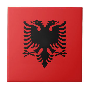Flagge von Albanien - Flamuri I Shqipërisë Fliese