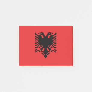Flagge von Albanien - Flamuri Kombëtar - Post-it Klebezettel