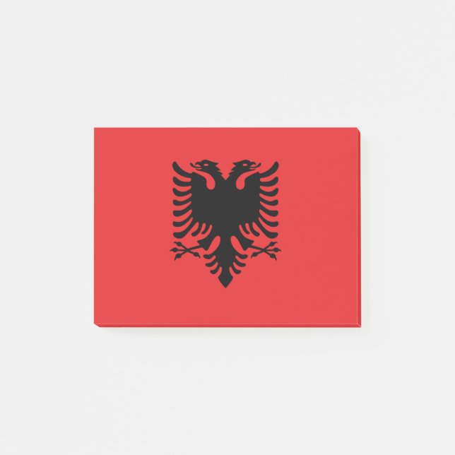 Flagge von Albanien - Flamuri Kombëtar - Post-it Klebezettel (Vorderseite)