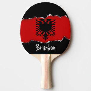 Flagge von Albanien Tischtennis Schläger