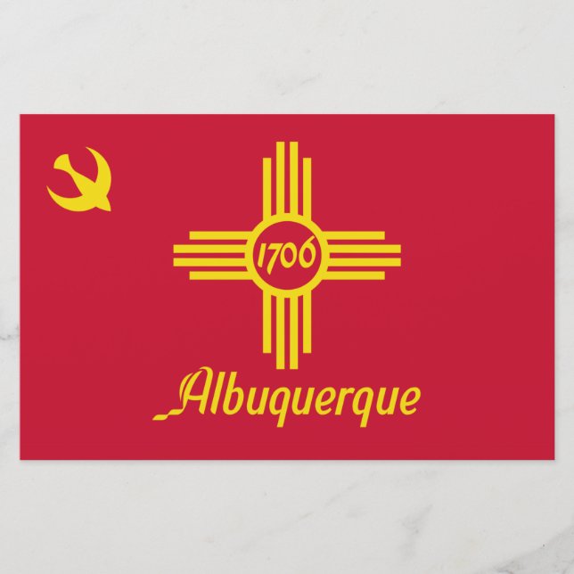 Flagge von Albuquerque (New Mexico) Briefpapier (Vorderseite)