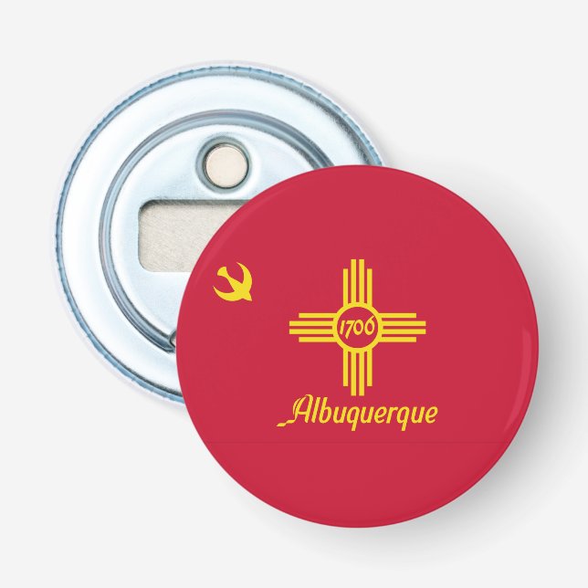 Flagge von Albuquerque, New Mexico Flaschenöffner (Vorderseite)