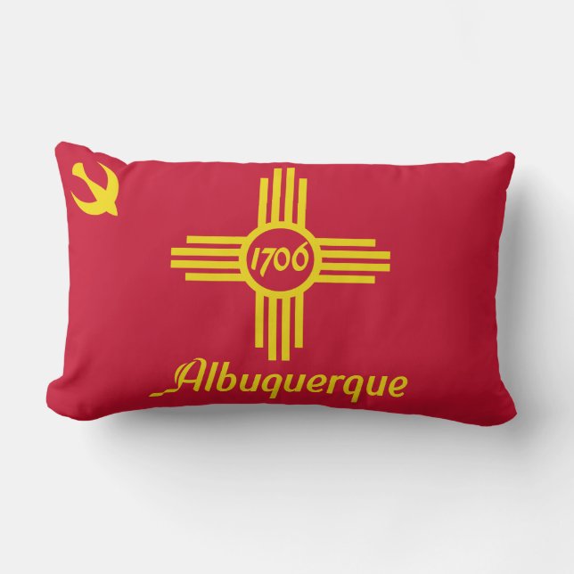 Flagge von Albuquerque, New Mexico Lumbar Pillow Lendenkissen (Vorderseite)