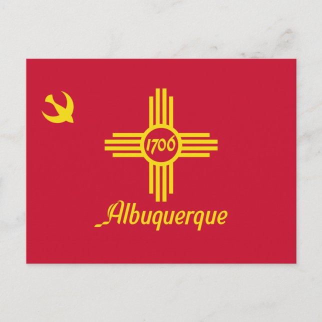 Flagge von Albuquerque (New Mexico) Postkarte (Vorderseite)