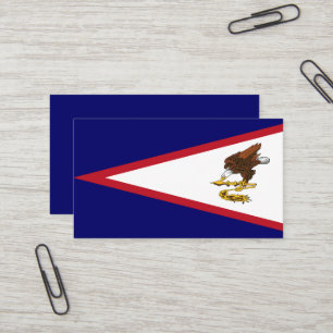 Flagge von Amerikanisch-Samoa Visitenkarte