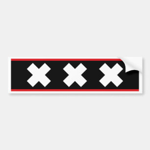 Flagge von Amsterdam Autoaufkleber