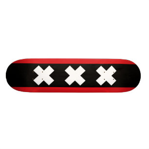 Flagge von Amsterdam, die Niederlande Skateboard