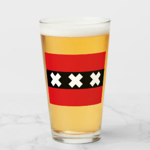 Flagge von Amsterdam Glas