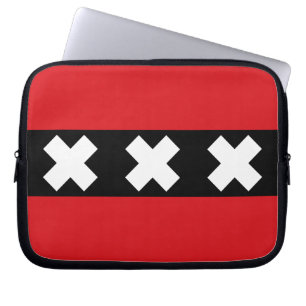 Flagge von Amsterdam Laptopschutzhülle