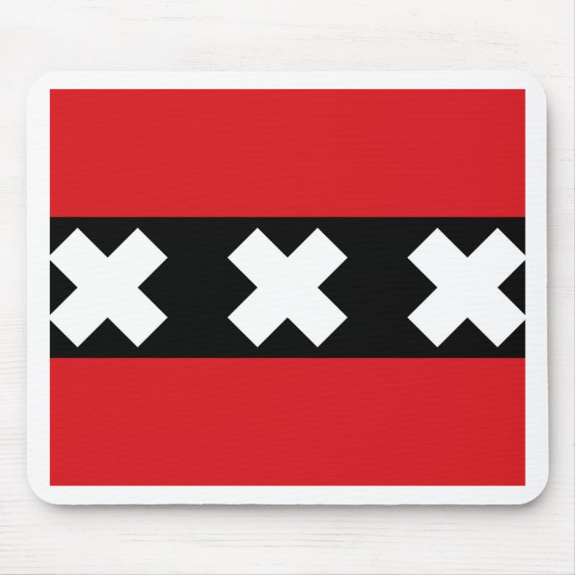 Flagge von Amsterdam Mousepad (Vorne)